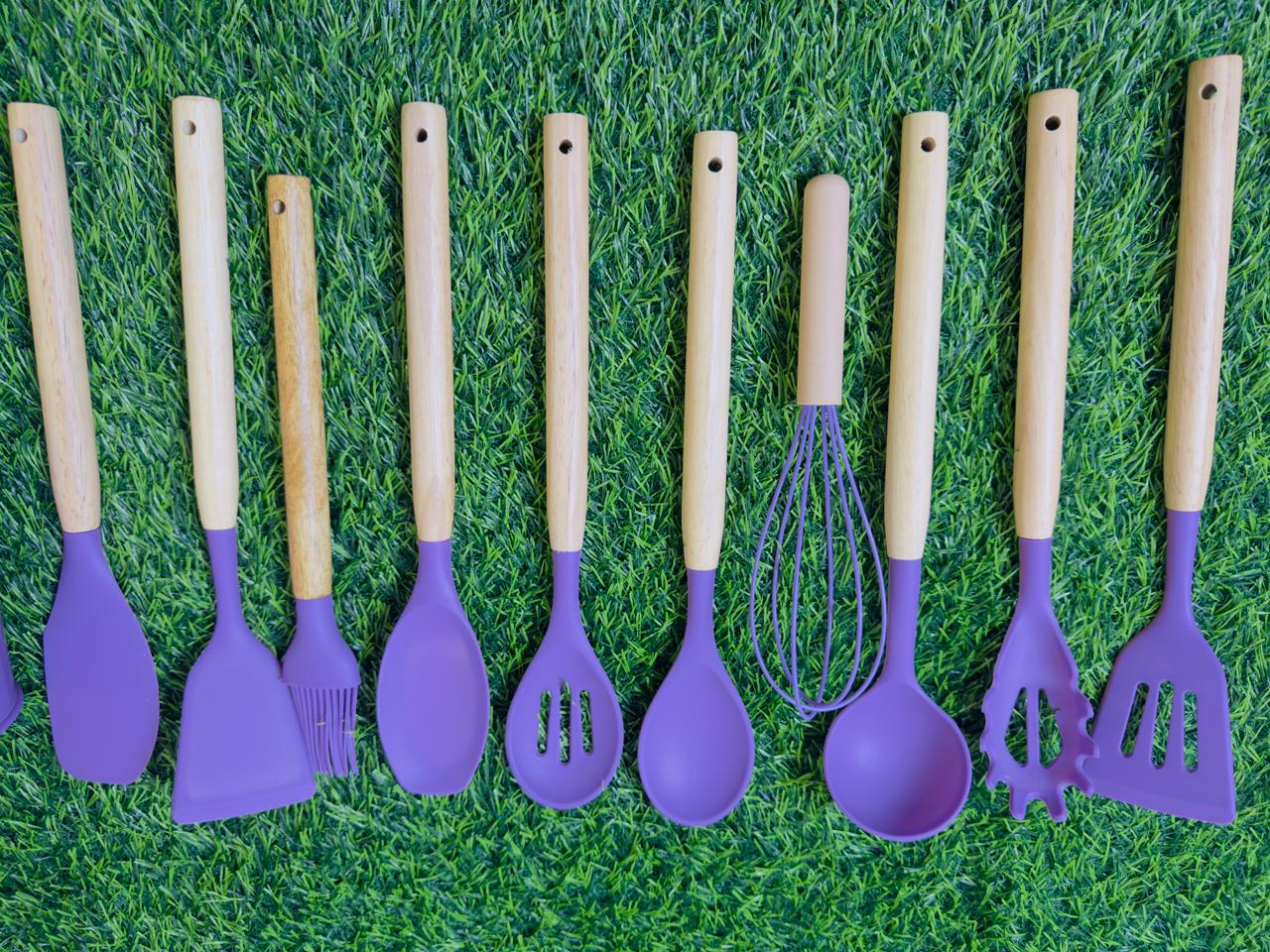 Silicone Non Stick Cooking Spoon Set 12pc