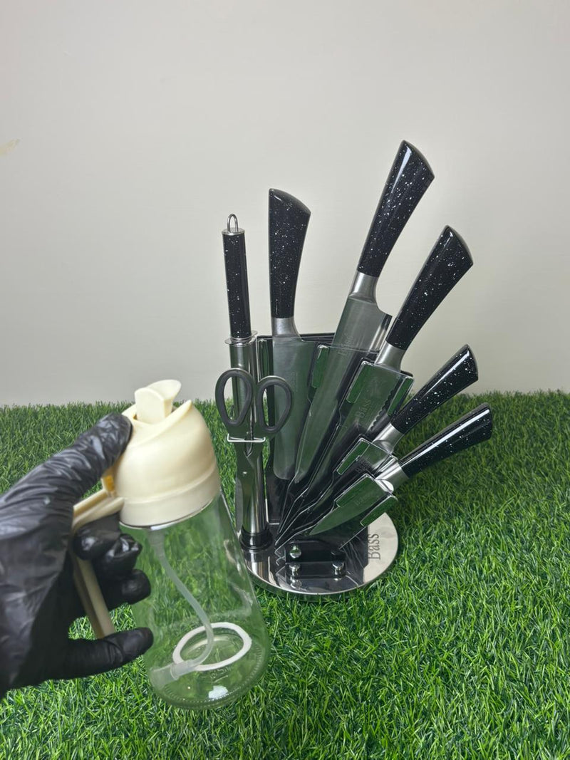 Premium Knife Set with FREE Oil Bottle