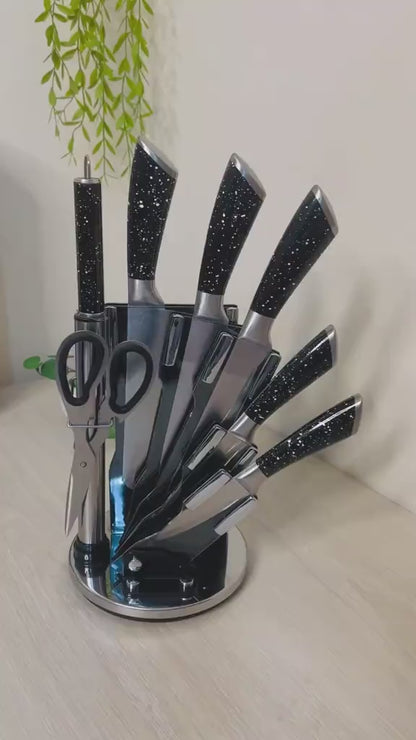 Premium Knife Set with FREE Oil Bottle
